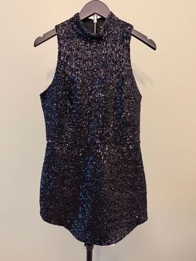 Black Sequined Tunic Dress/Top - Amanda Uprichard